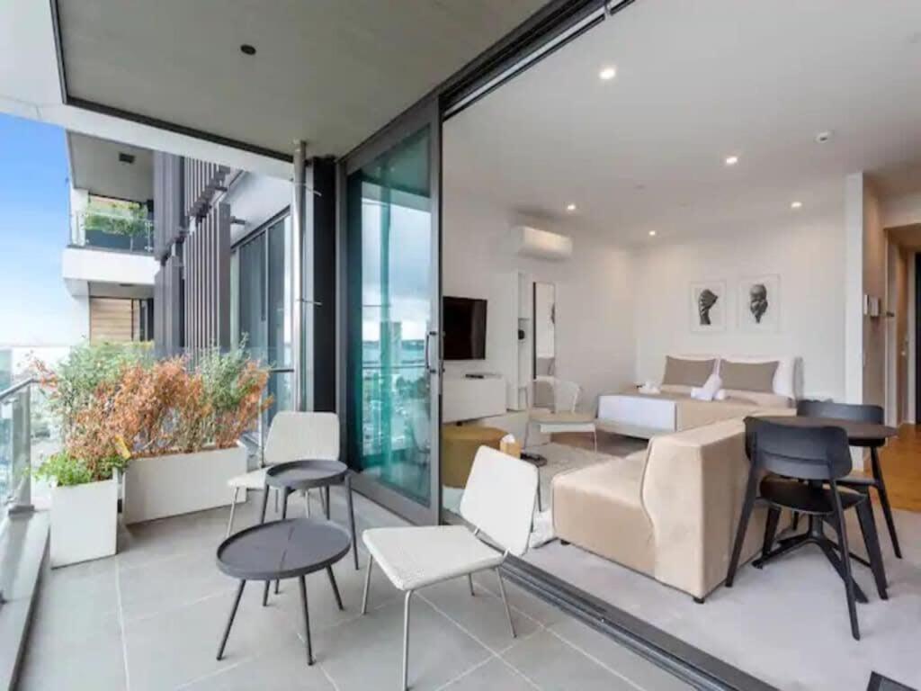 Sleek Modern With Balcony Apartment