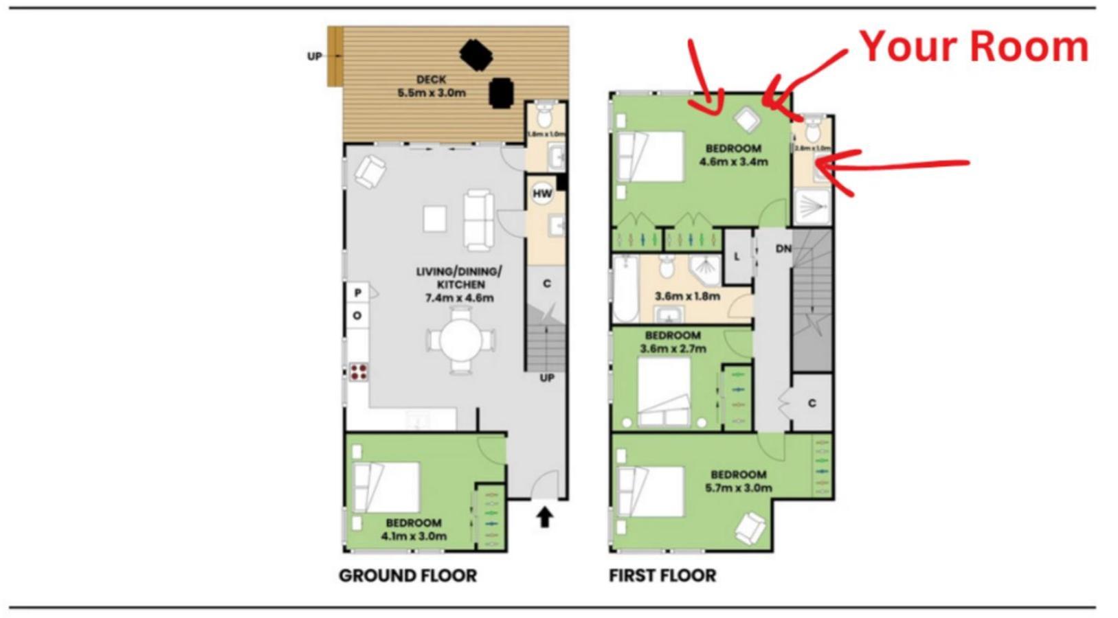 Large Bedroom With Private Bathroom Shared Kitchen And Amenities *